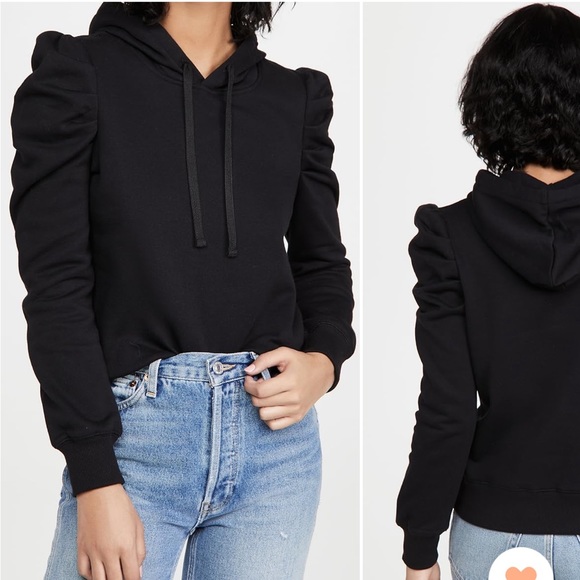 rebecca minkoff janine puff sleeve hoodie
